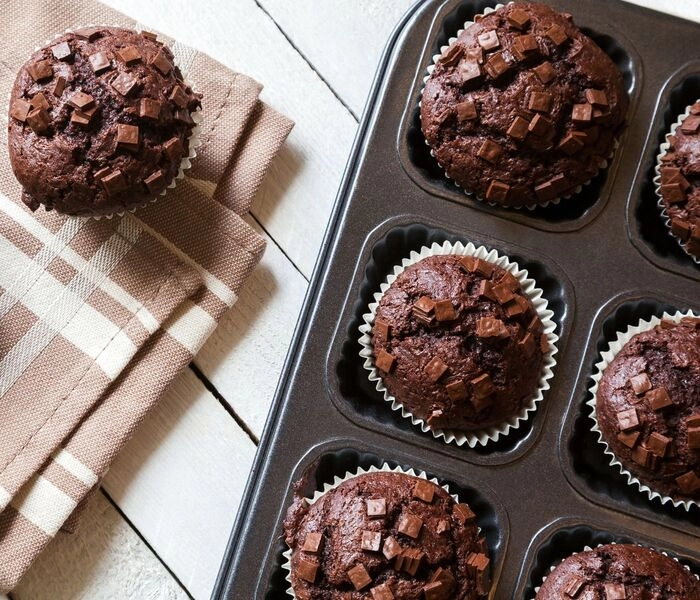 muffin olimpici: i migliori muffin al cioccolato con ganache al cioccolato