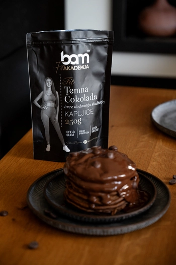 Gocce di cioccolato fondente, senza zuccheri aggiunti, 250 g