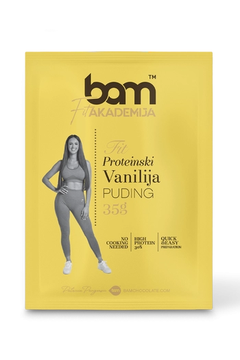 Budino proteico alla vaniglia, con dolcificante