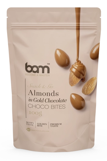 Mandorle ricoperte di cioccolato dorato, 100 g