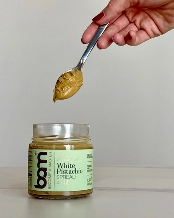 Crema spalmabile al pistacchio con cioccolato bianco, 200 g