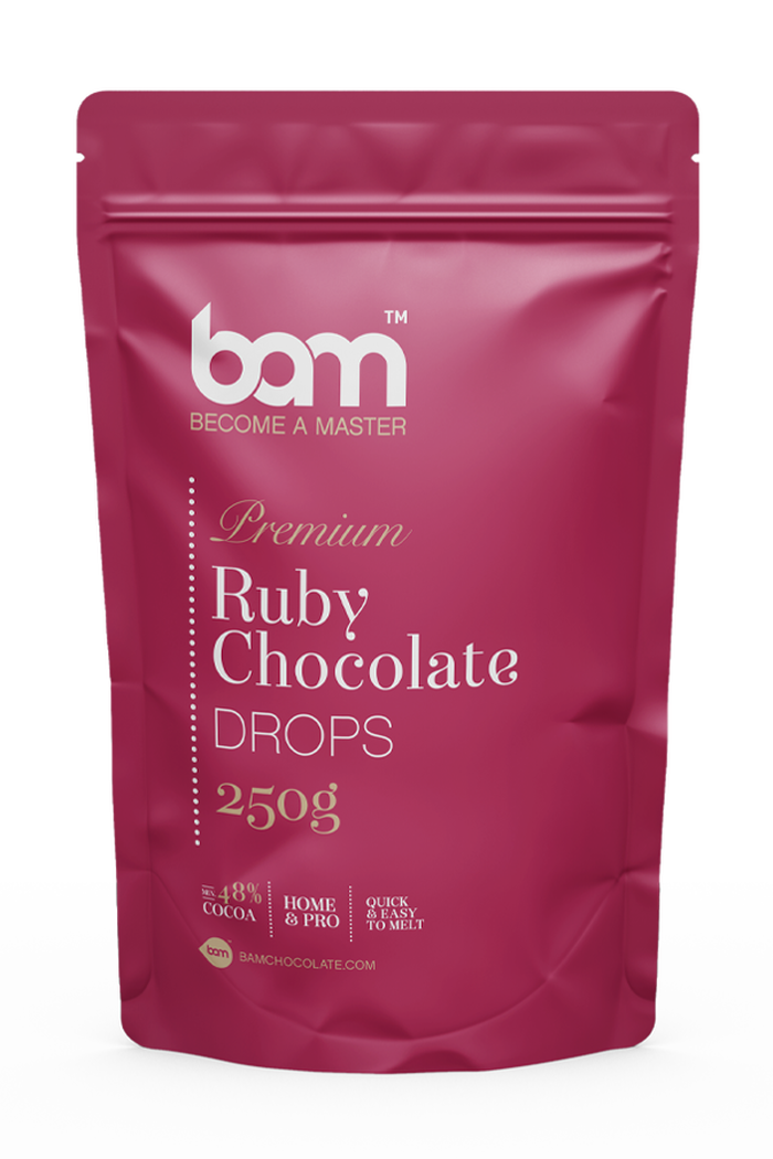 Gocce di cioccolato Ruby, 250 g