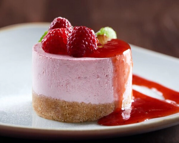 cheesecake con cioccolato rubino